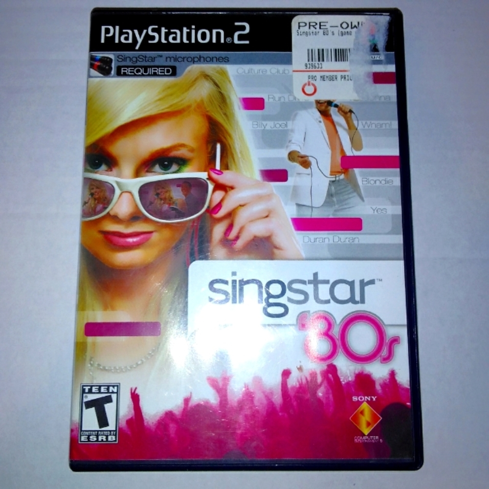 PS2 Singstar 80's Video Game